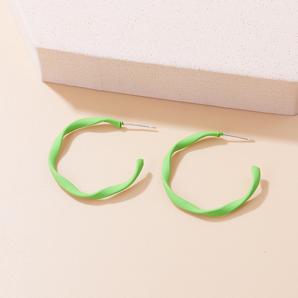 Simple Style Round Alloy Hoop Earrings
