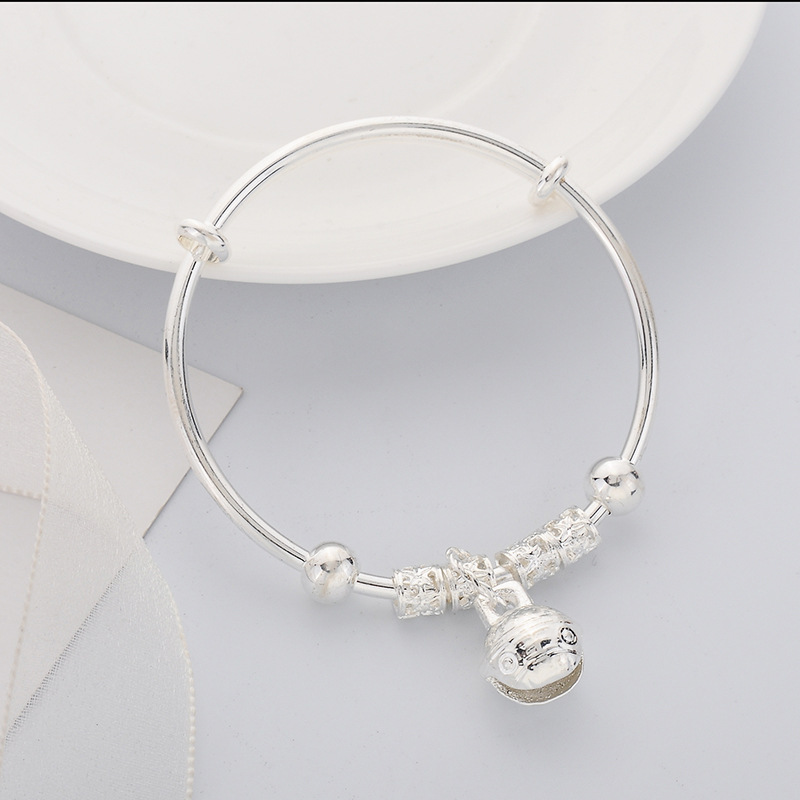 Romantic Flower Iron Plating Bangle 1 Piece