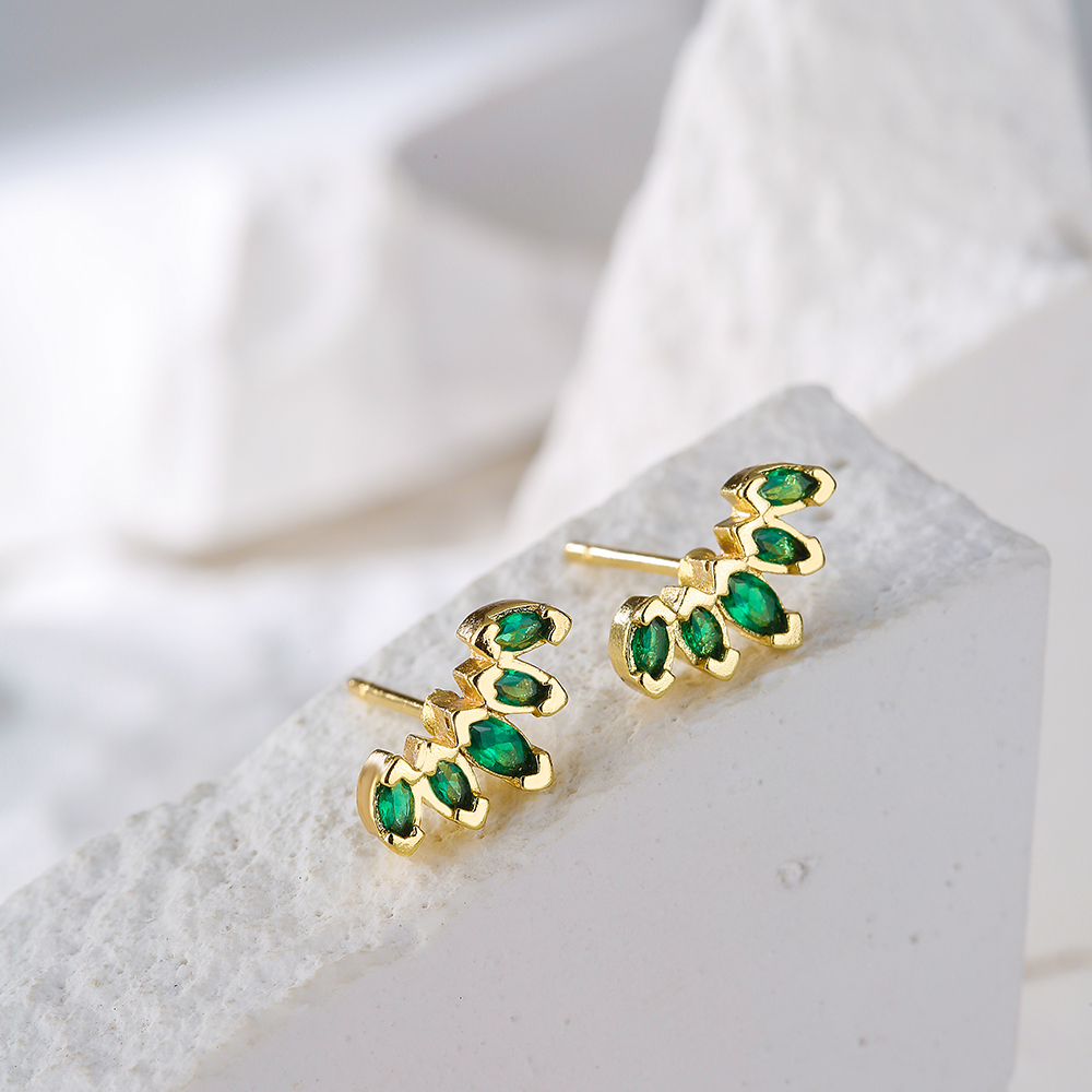 Fashion Eye Copper Ear Studs Inlay Zircon Copper Earrings