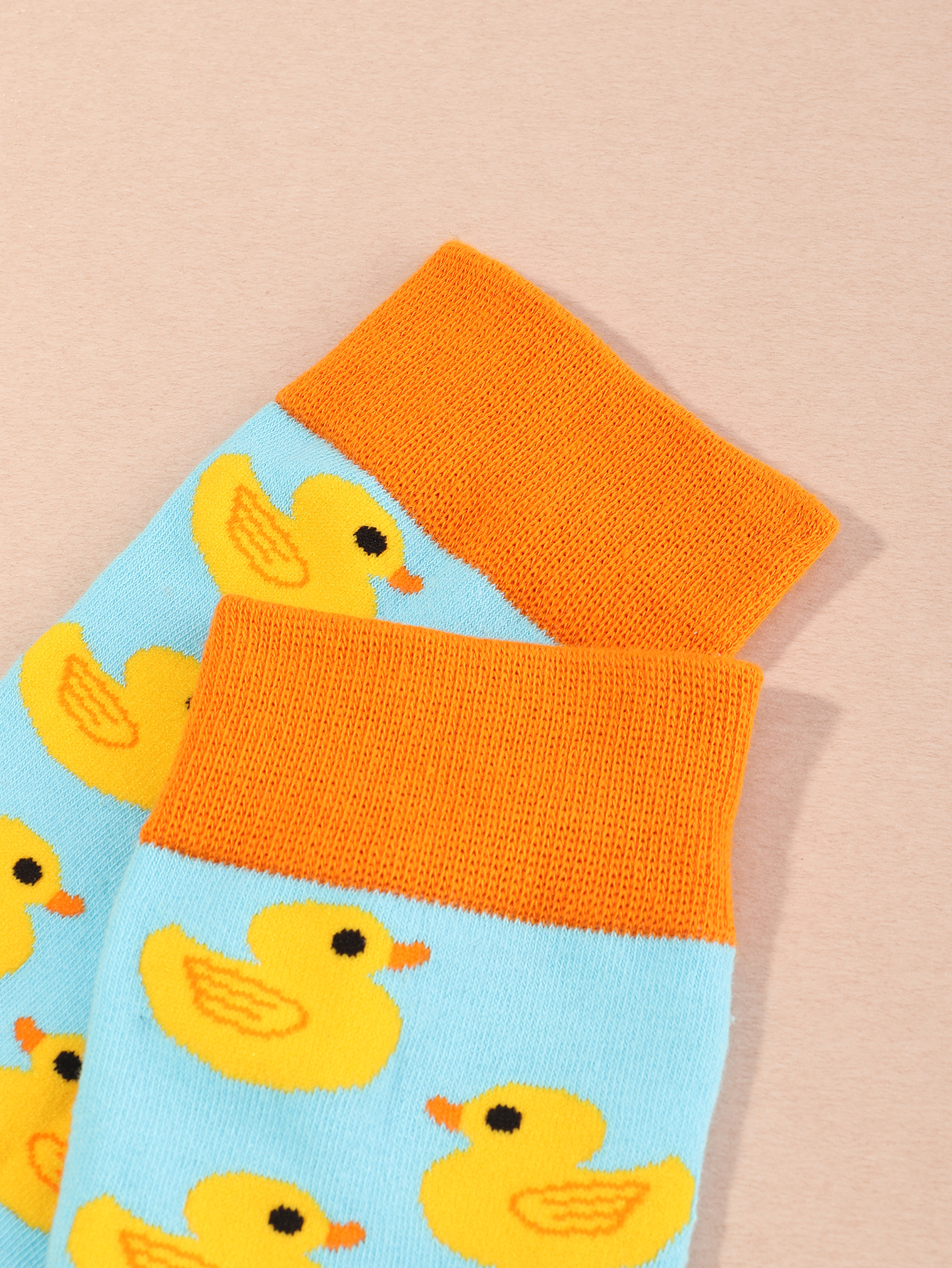 Menu0027S Cartoon Style Duck Cotton Socks