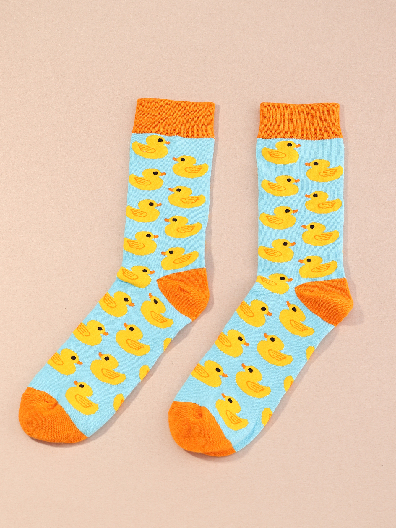 Menu0027S Cartoon Style Duck Cotton Socks