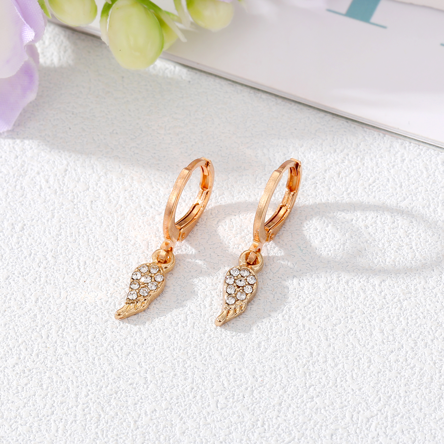 Fashion Clouds Pentagram Heart Shape Alloy Inlay Rhinestone Drop Earrings