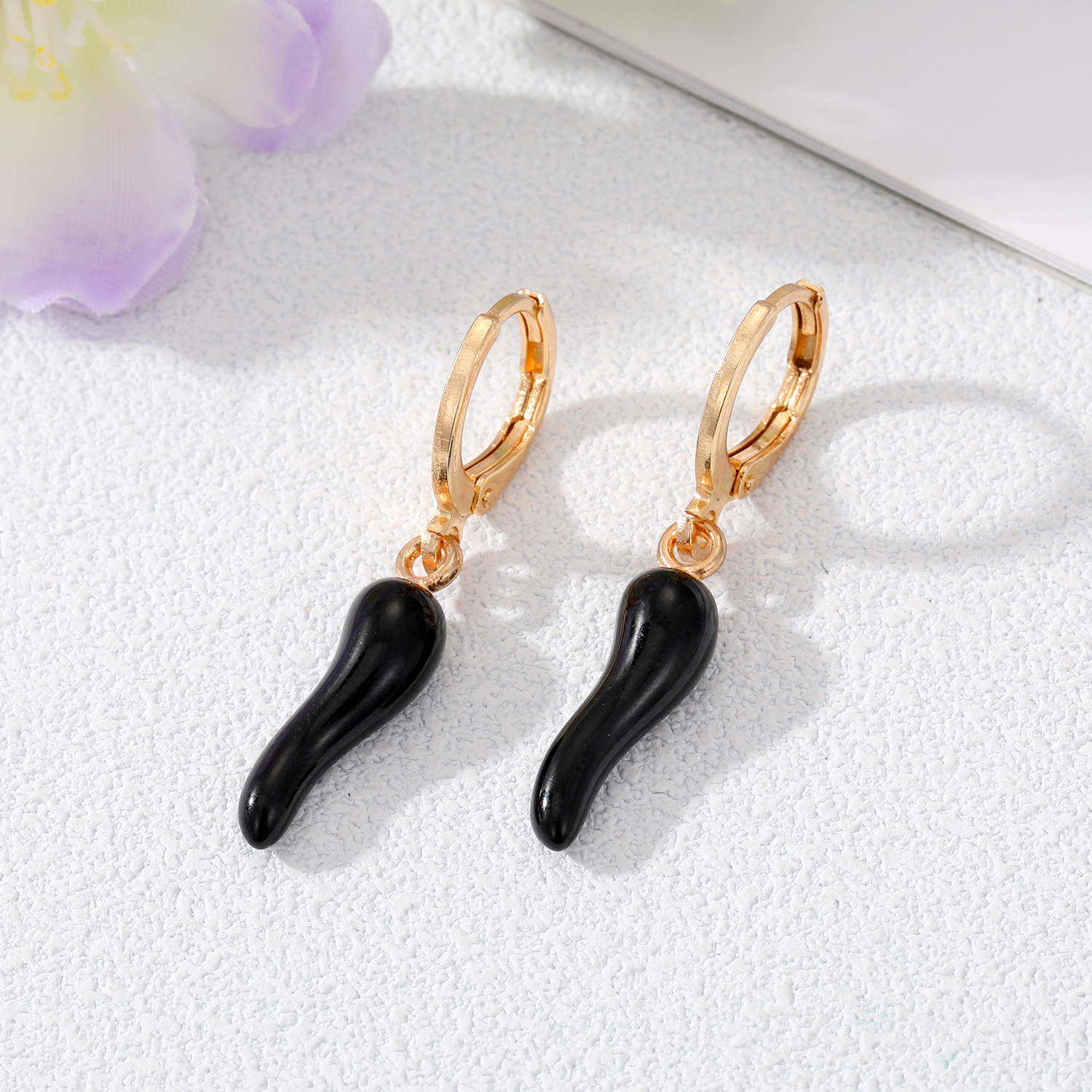 Simple Style Pepper Alloy Enamel Drop Earrings