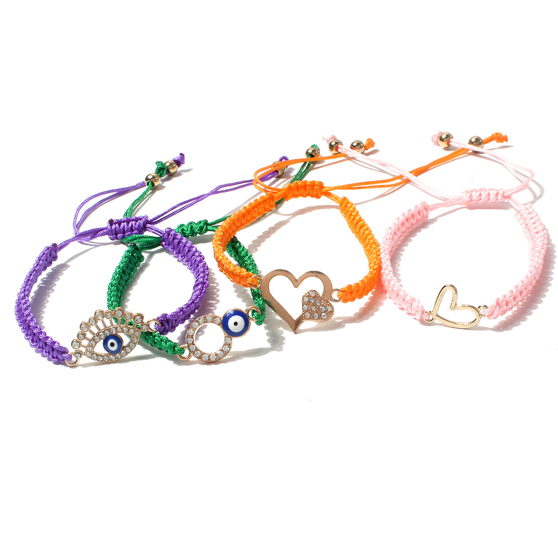 Fashion Tree Heart Shape Eye Alloy Braid Hollow Out Rhinestone Bracelets