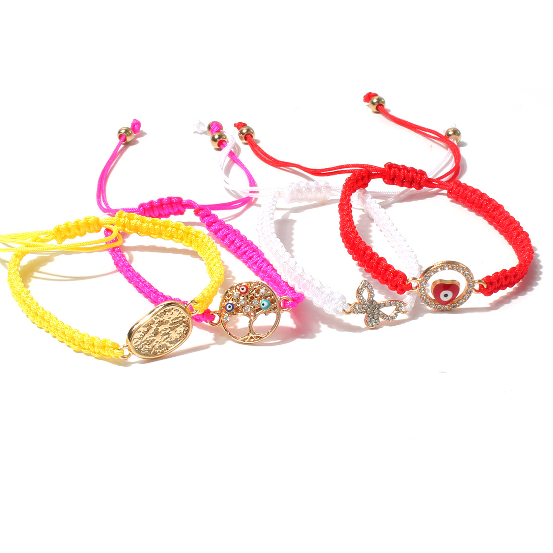 Fashion Tree Heart Shape Eye Alloy Braid Hollow Out Rhinestone Bracelets