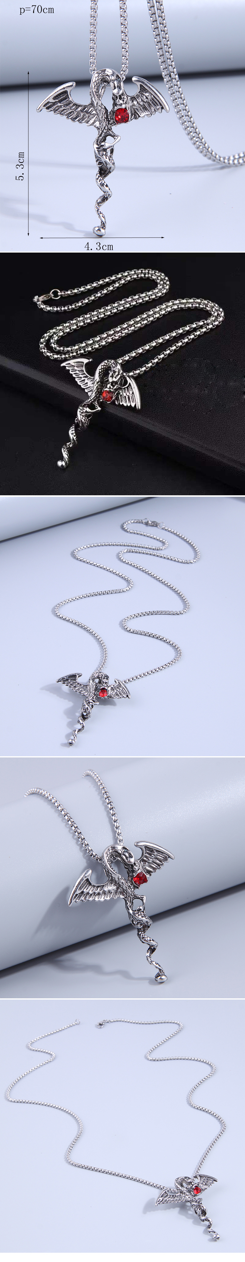 Retro Animal Alloy Inlay Rhinestone Necklace 1 Piece