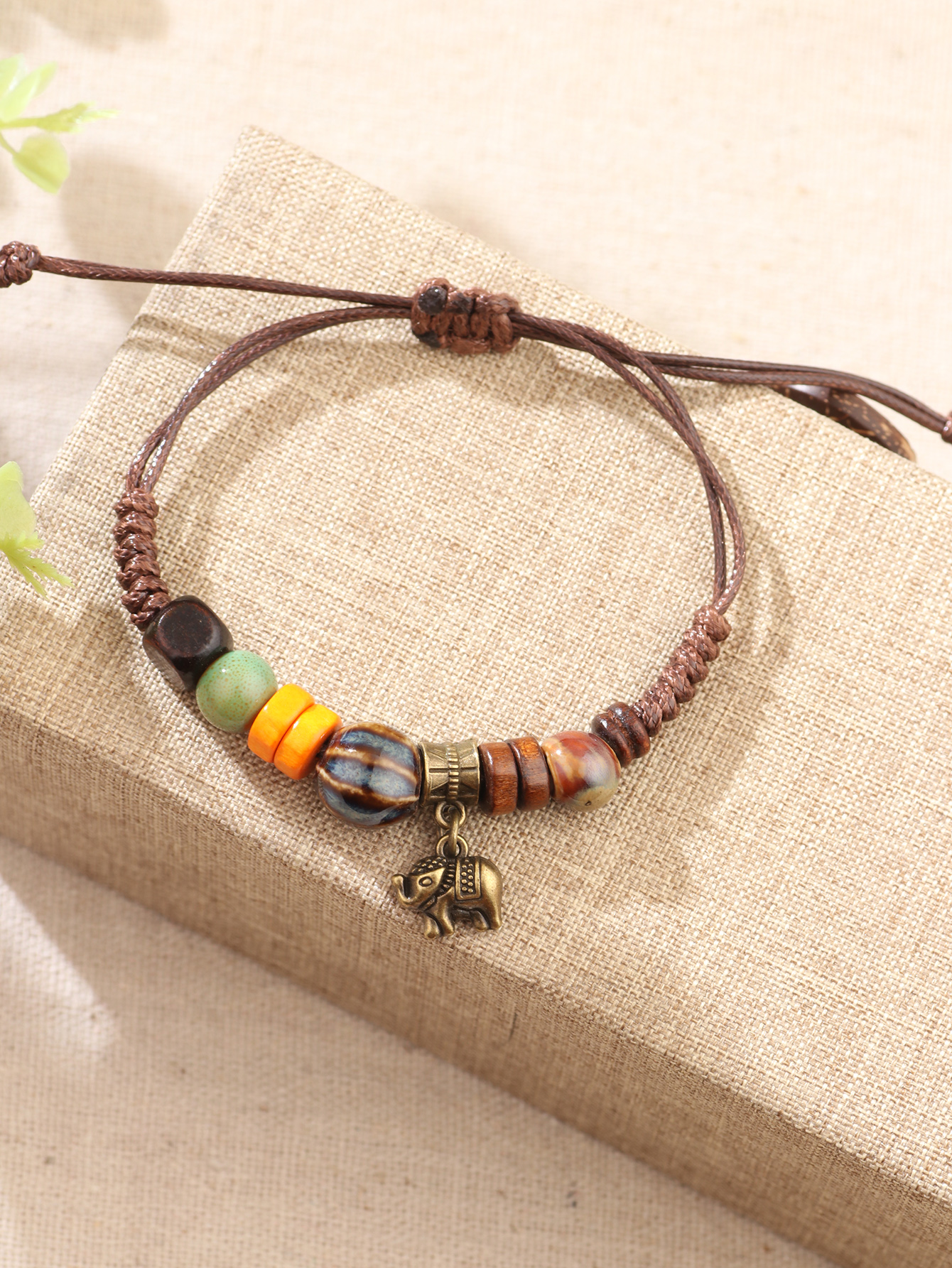 Ethnic Style Elephant Alloy Beads Bracelets