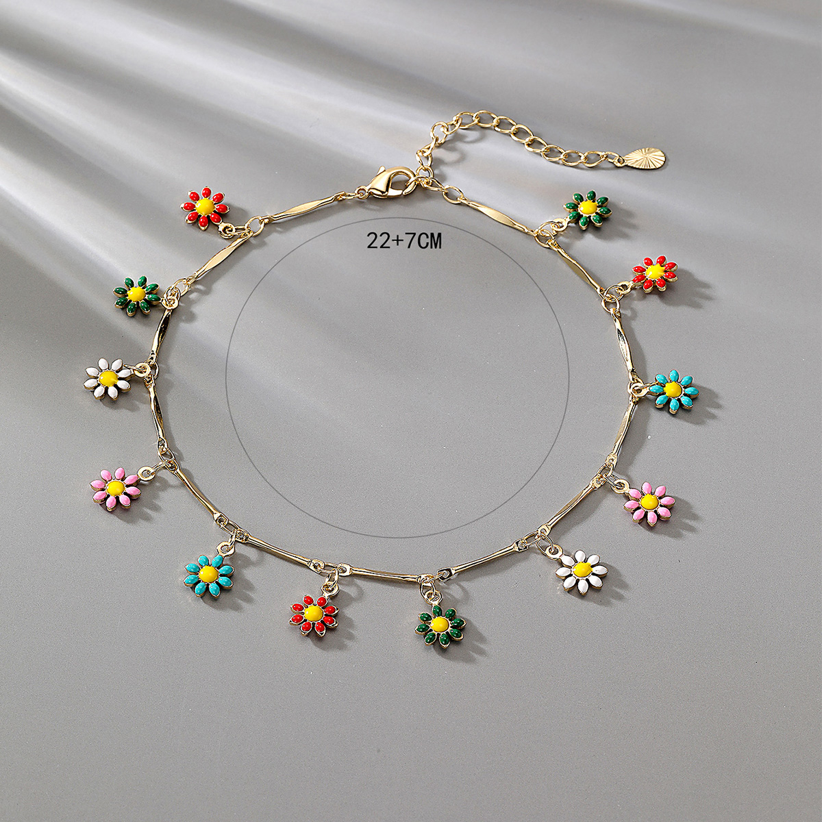 Fashion Flower Copper Plating Anklet 1 Piece