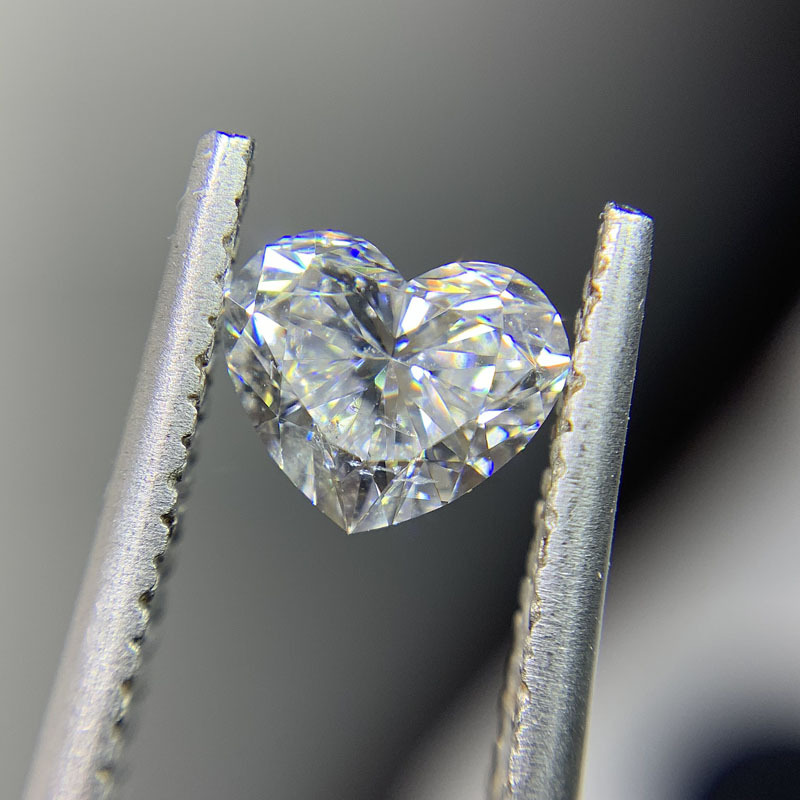 Romantic Heart Shape Copper Rings Plating Zircon Copper Rings