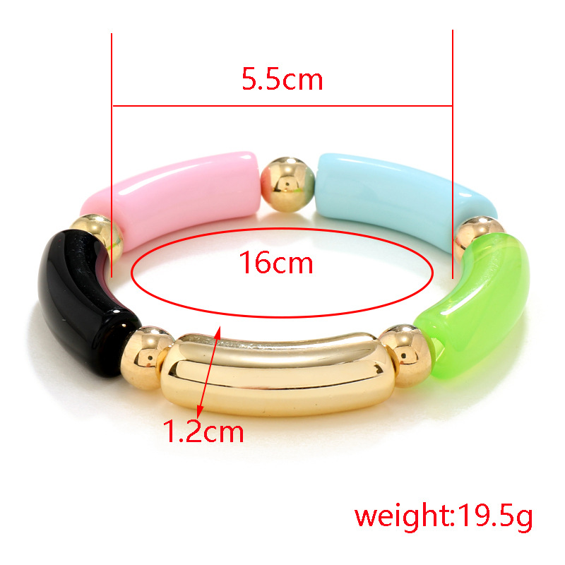 Fashion Geometric Arylic Color Matching Other Bangle 1 Piece