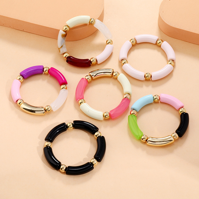 Fashion Geometric Arylic Color Matching Other Bangle 1 Piece