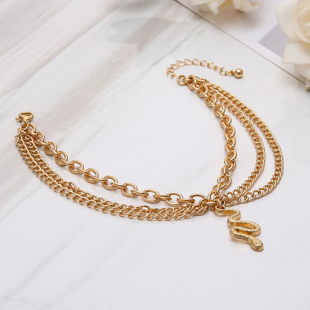 Fashion Snake Alloy Plating Anklet