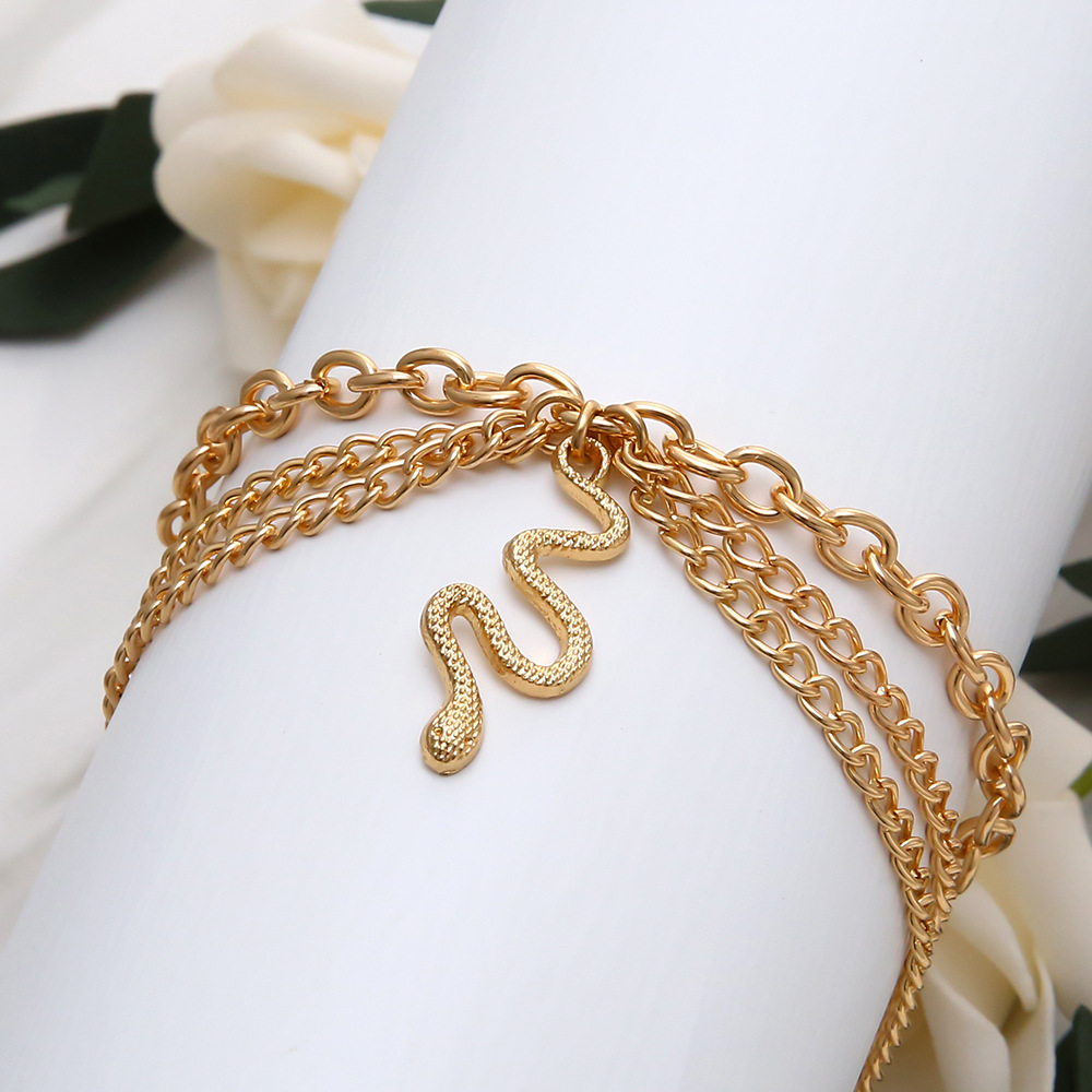 Fashion Snake Alloy Plating Anklet