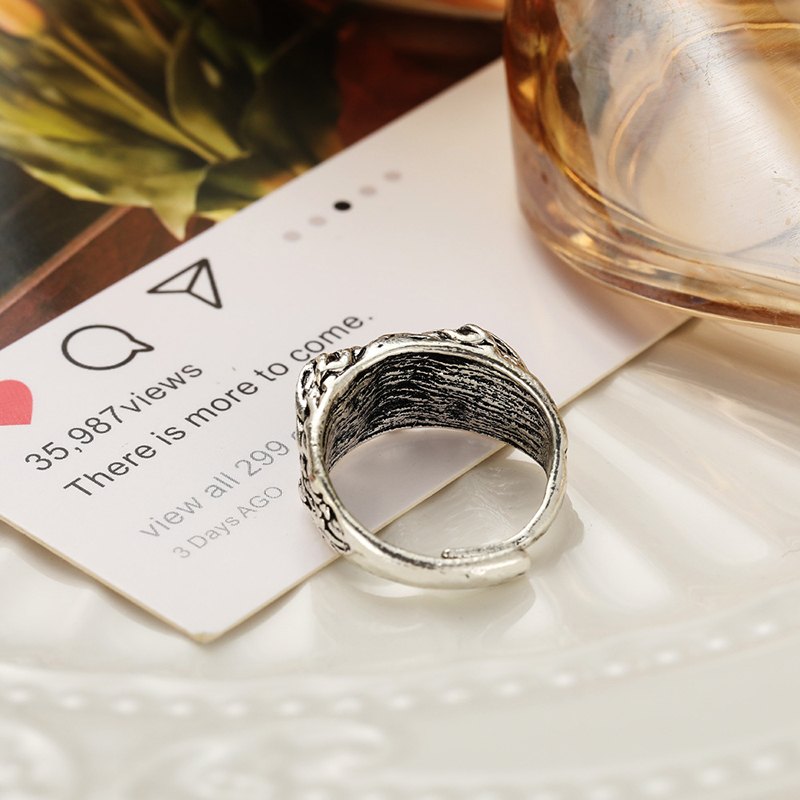 Vintage Style Owl Alloy Plating Open Ring 1 Piece