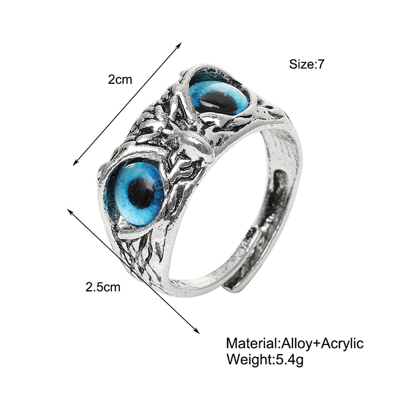 Vintage Style Owl Alloy Plating Open Ring 1 Piece