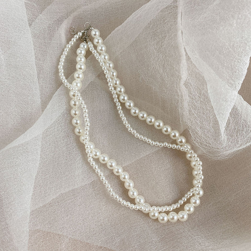 Simple Style Geometric Artificial Pearl Beaded Choker 1 Piece