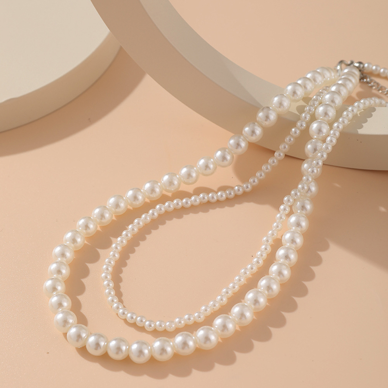 Simple Style Geometric Artificial Pearl Beaded Choker 1 Piece