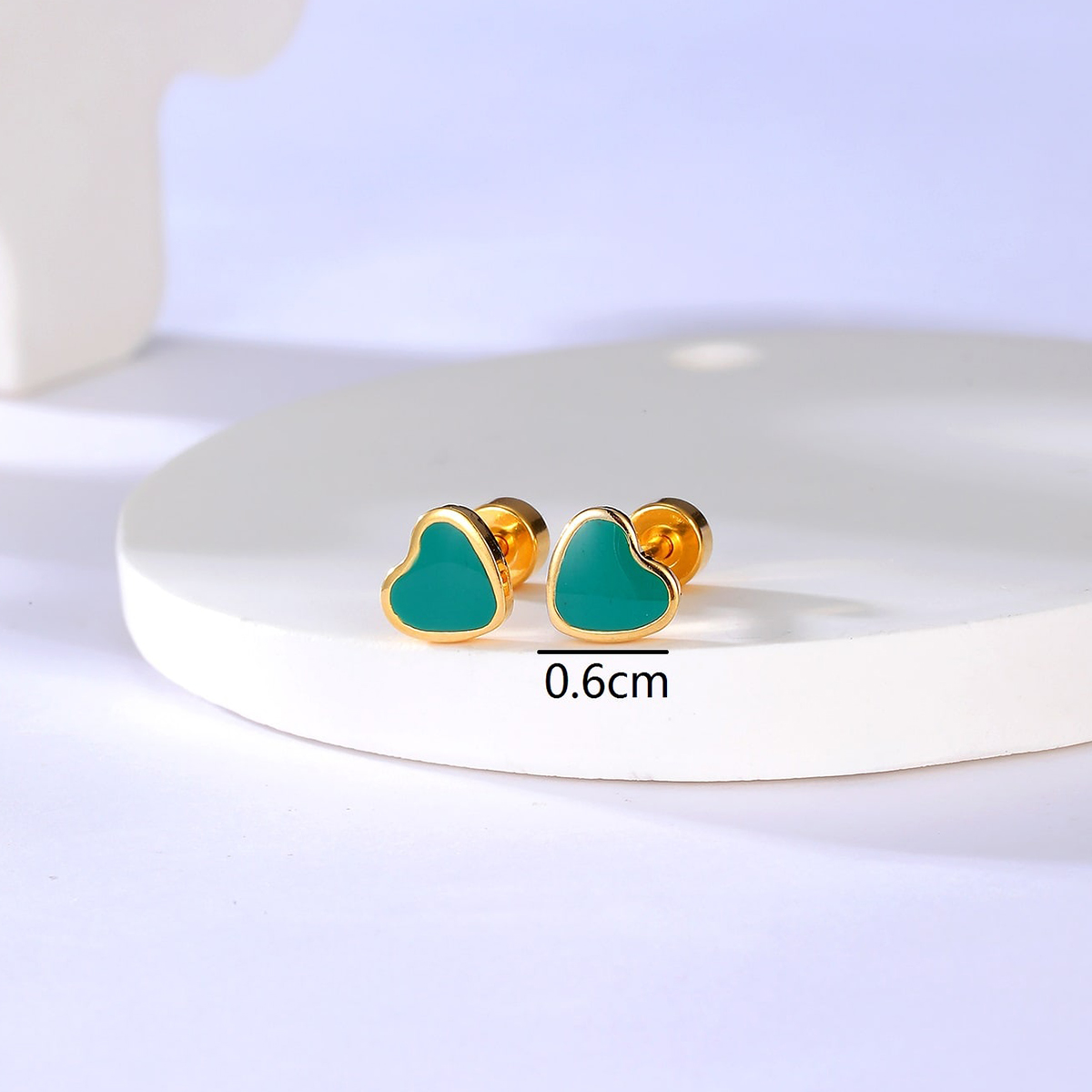 Simple Style Heart Shape Stainless Steel Ear Studs Stainless Steel Earrings