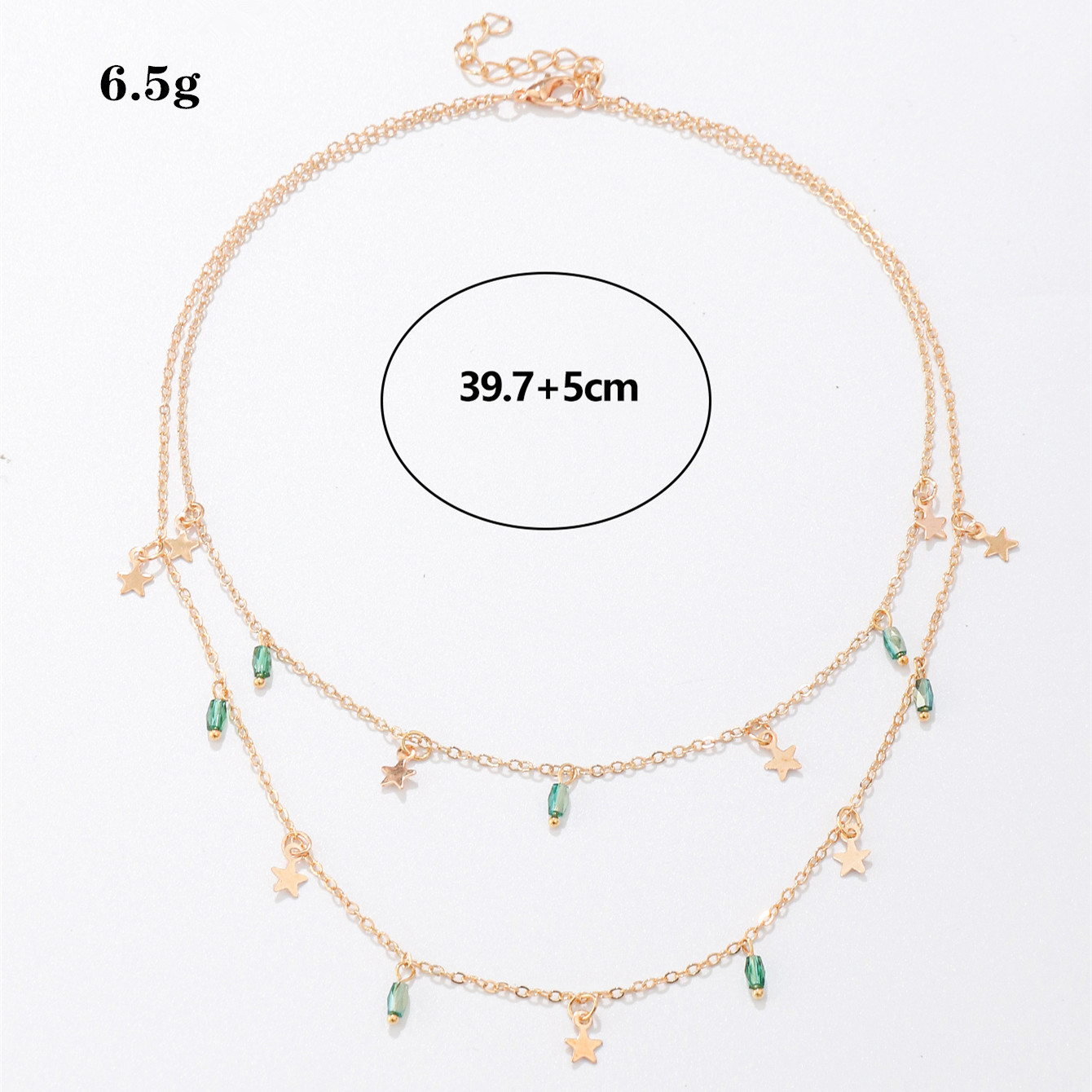 Fashion Geometric Star Alloy Plating Layered Necklaces 1 Piece