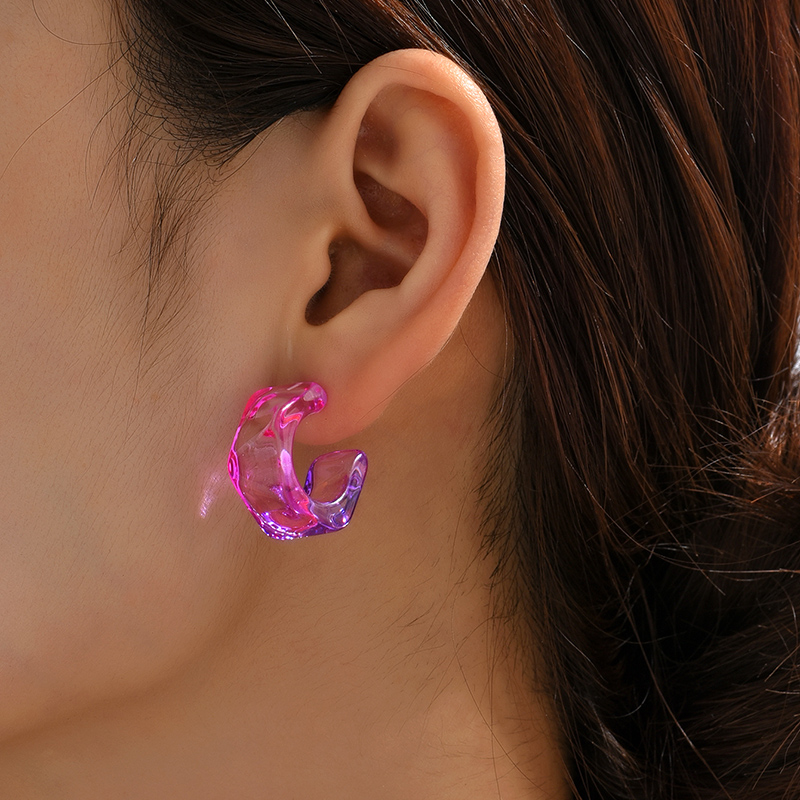 Fashion Transparent Synthetic Resin Earrings