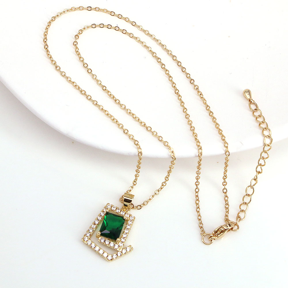 Fashion Heart Shape Butterfly Copper Necklace Inlay Zircon Copper Necklaces 1 Piece