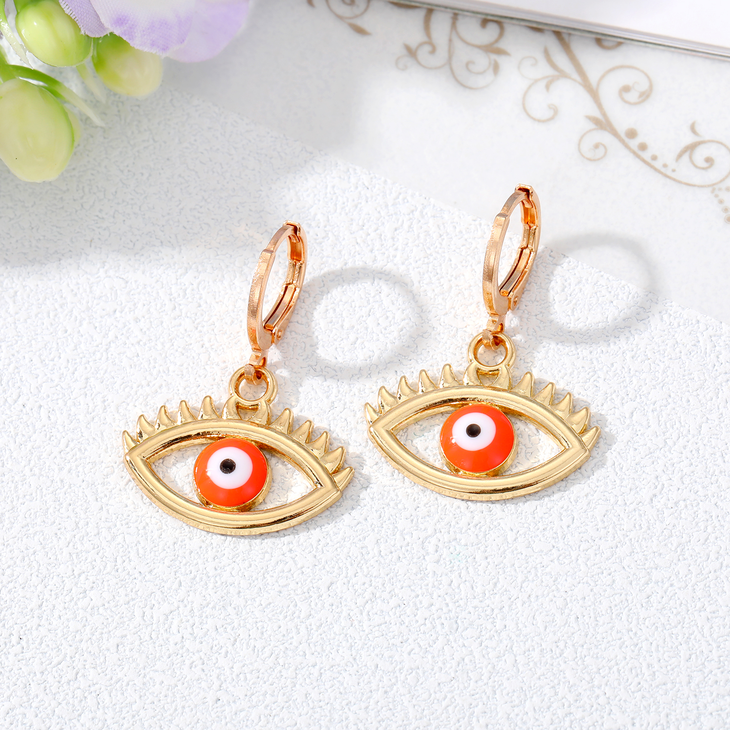 Retro Devilu0027S Eye Alloy Plating Earrings 1 Piece