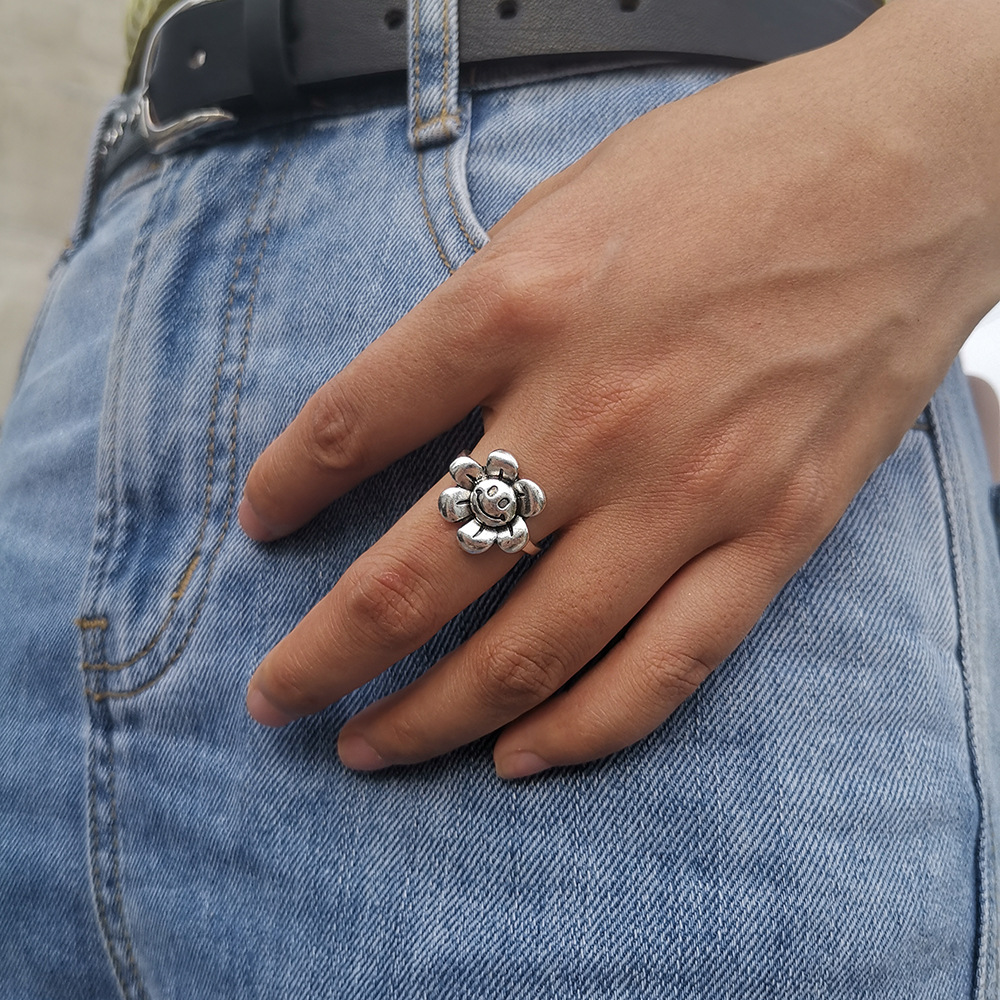 Gothic Poker Skull Alloy Rings