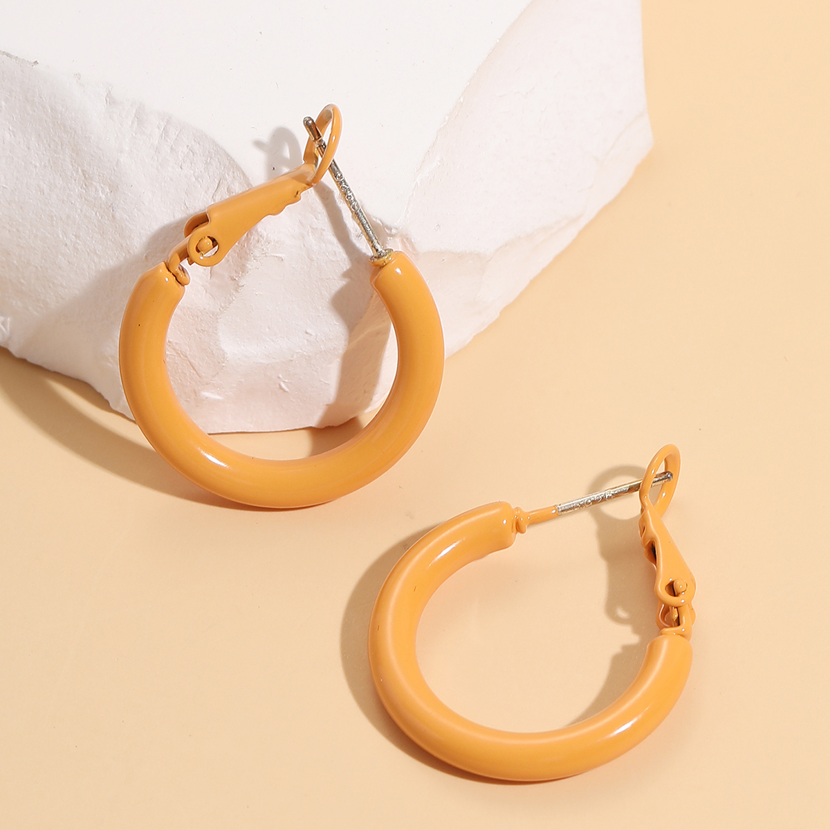Fashion Round Alloy Hoop Earrings