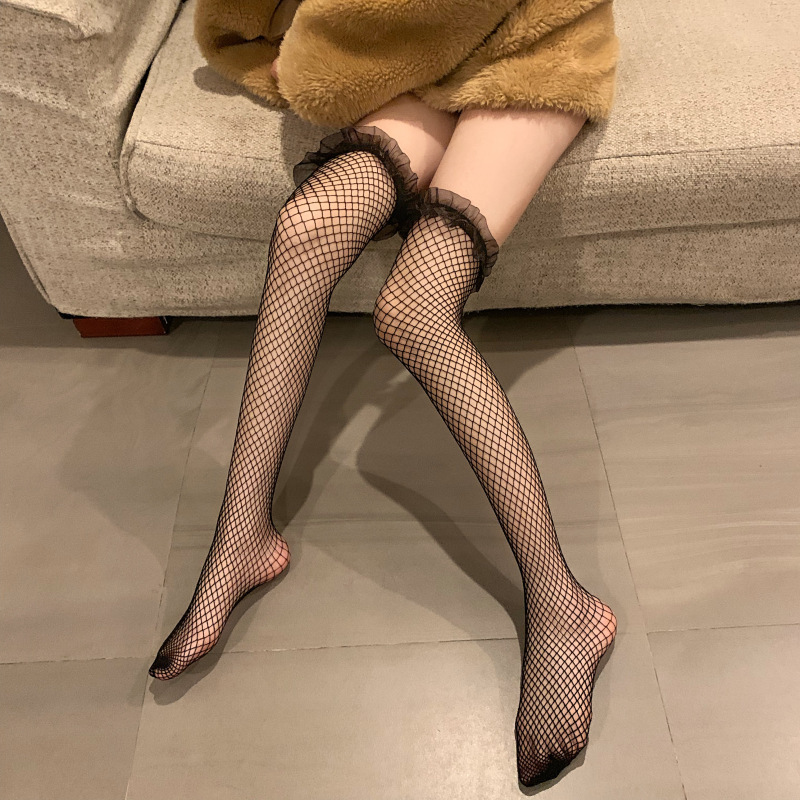 Womenu0027S Sexy Solid Color Spandex Hollow Out Socks