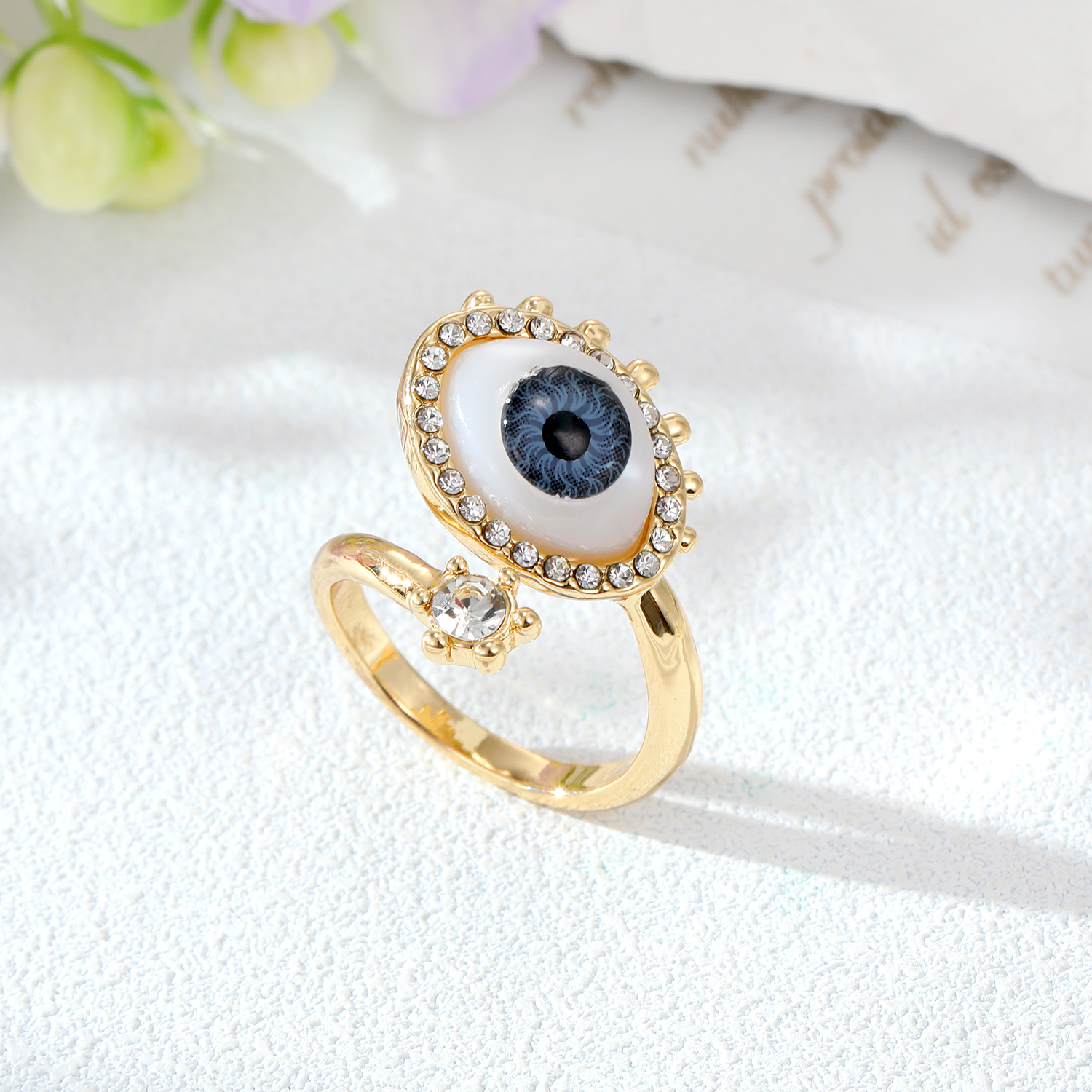 Fashion Devilu0027S Eye Alloy Resin Open Ring 1 Piece