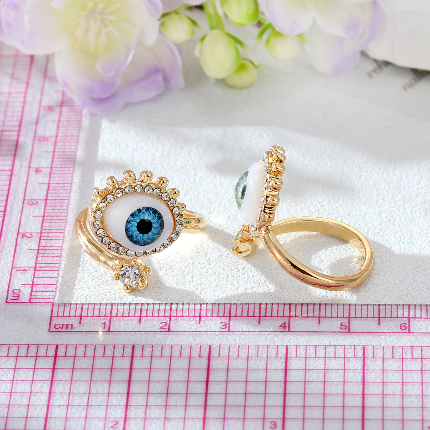 Fashion Devilu0027S Eye Alloy Resin Open Ring 1 Piece