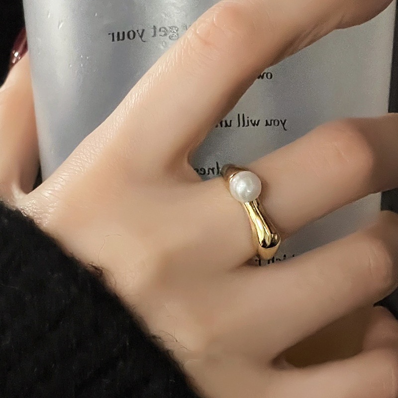 Simple Style Geometric Copper Open Ring Inlay Copper Rings