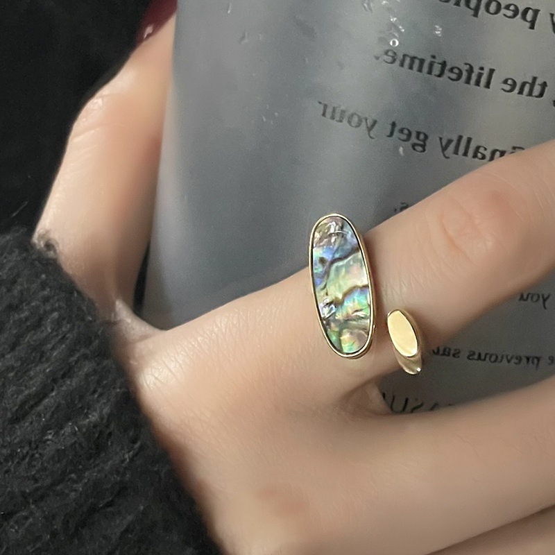 Simple Style Geometric Copper Open Ring Inlay Copper Rings