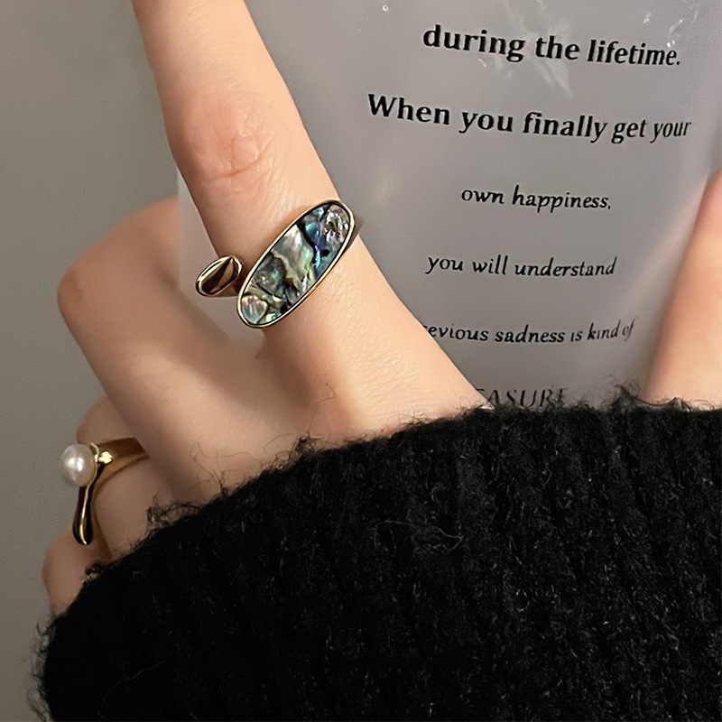 Simple Style Geometric Copper Open Ring Inlay Copper Rings