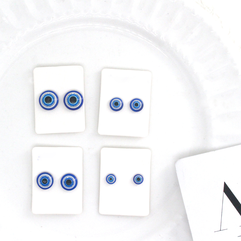 simple style Eye Alloy and Resin stud earrings