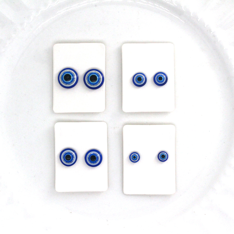 simple style Eye Alloy and Resin stud earrings