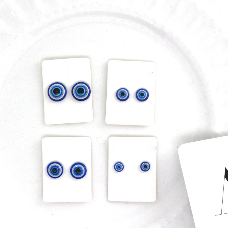 simple style Eye Alloy and Resin stud earrings