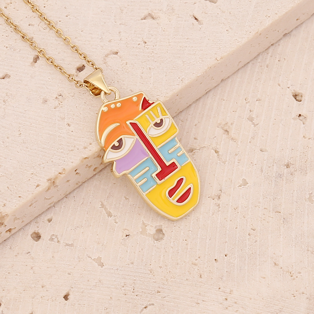 Fashion Heart Shape Owl Stainless Steel Pendant Necklace Inlay Zircon Stainless Steel Necklaces 1 Pi