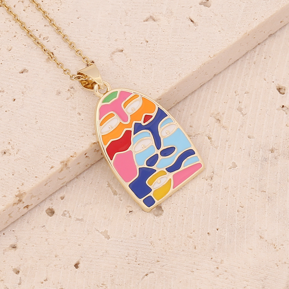 Fashion Heart Shape Owl Stainless Steel Pendant Necklace Inlay Zircon Stainless Steel Necklaces 1 Pi