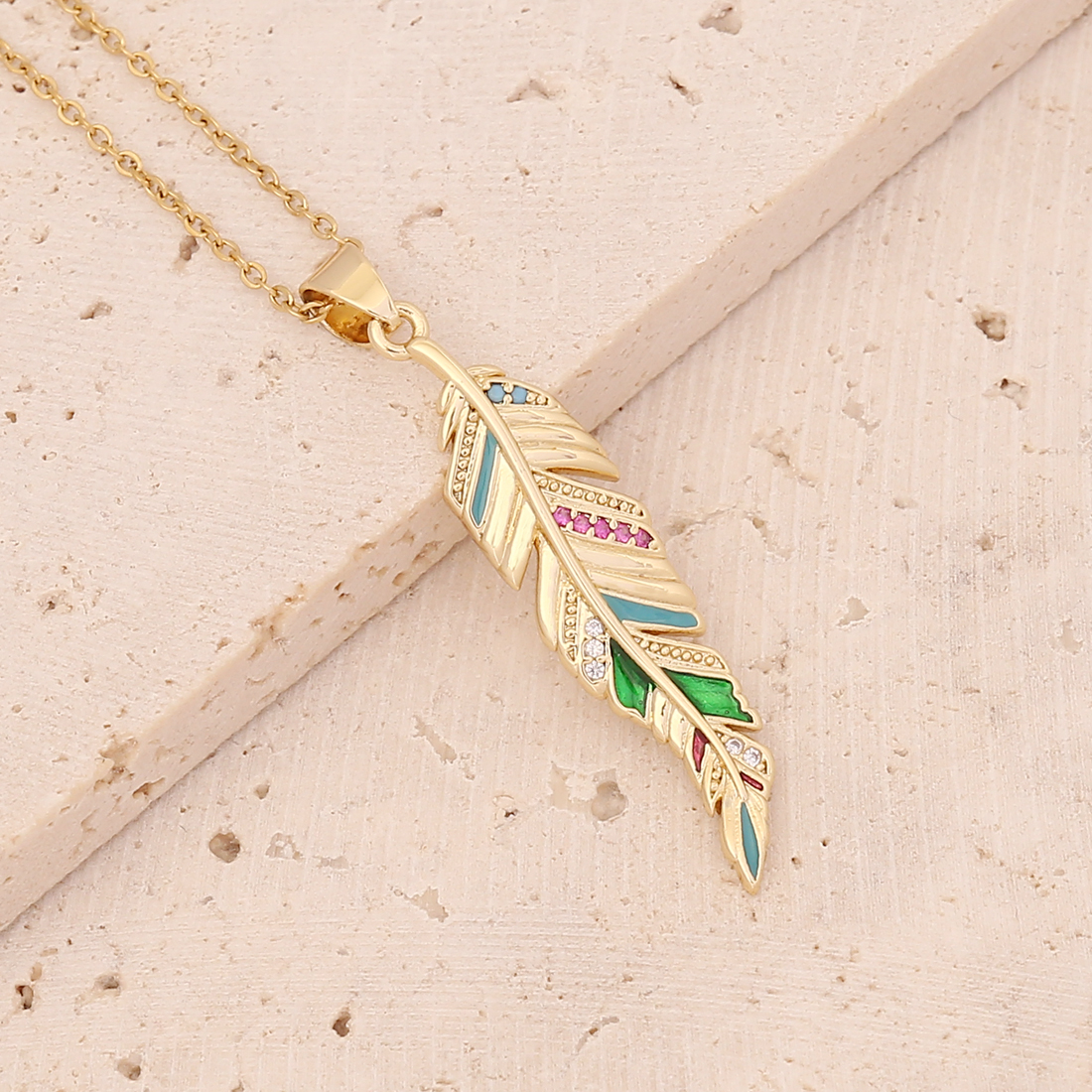 Fashion Heart Shape Owl Stainless Steel Pendant Necklace Inlay Zircon Stainless Steel Necklaces 1 Pi