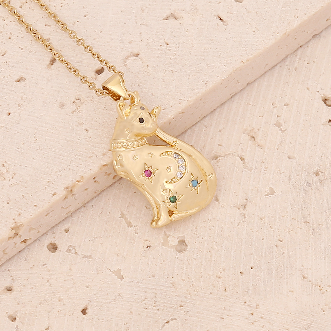 Fashion Heart Shape Owl Stainless Steel Pendant Necklace Inlay Zircon Stainless Steel Necklaces 1 Pi