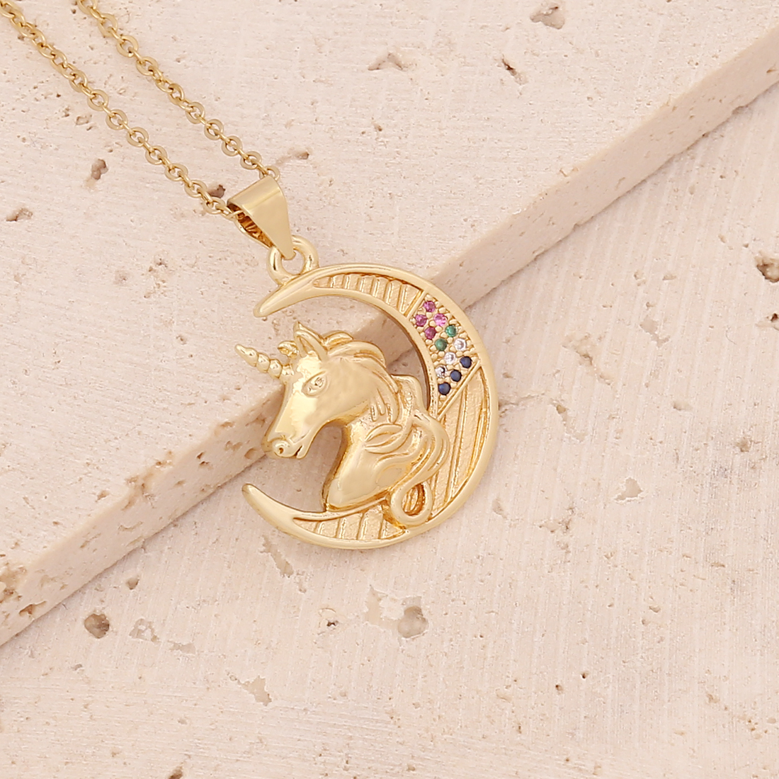 Fashion Heart Shape Owl Stainless Steel Pendant Necklace Inlay Zircon Stainless Steel Necklaces 1 Pi