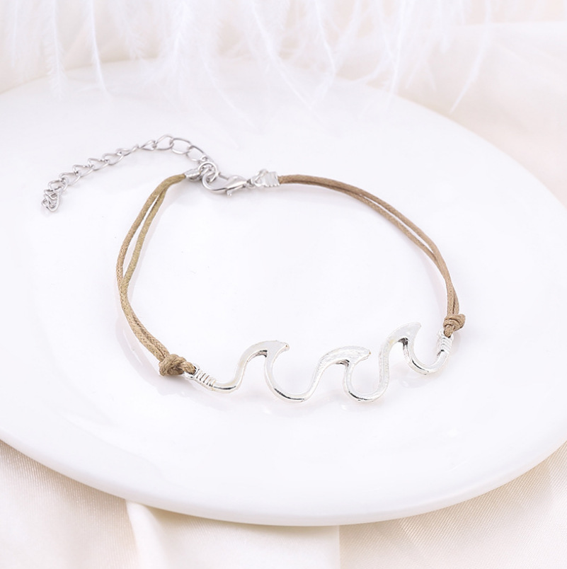 Beach Shell Alloy Plating Anklet 2 Piece Set