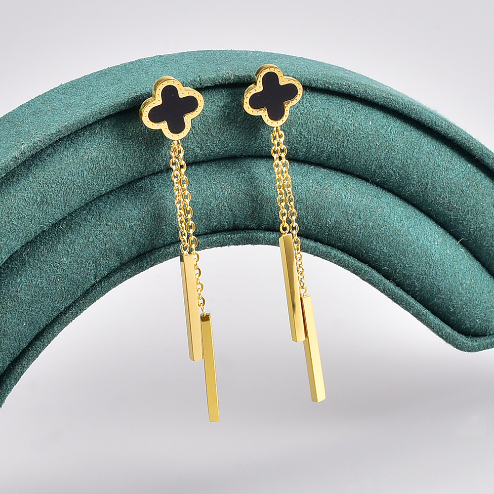 Fashion Titanium Steel Drop Earrings Plating Stainless Steel Earrings
