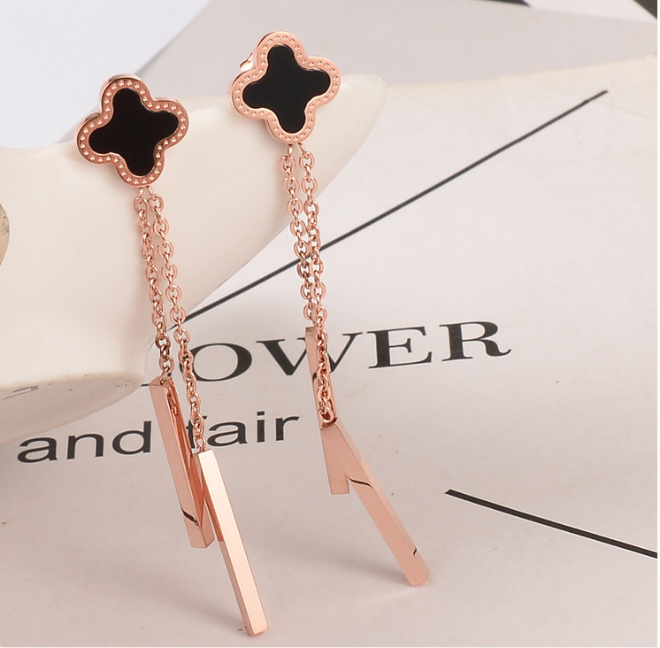 Fashion Titanium Steel Drop Earrings Plating Stainless Steel Earrings