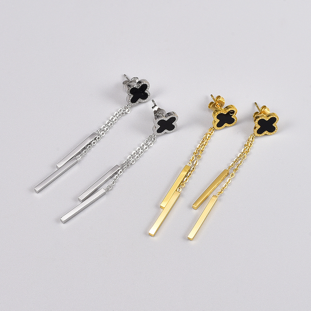 Fashion Titanium Steel Drop Earrings Plating Stainless Steel Earrings