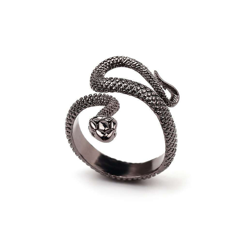Funny Snake Alloy Plating Open Ring 1 Piece