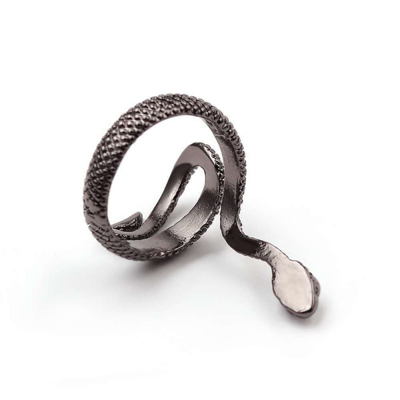 Funny Snake Alloy Plating Open Ring 1 Piece