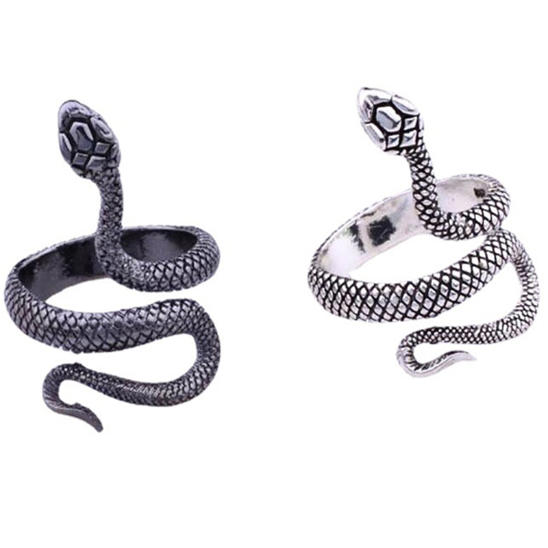 Funny Snake Alloy Plating Open Ring 1 Piece