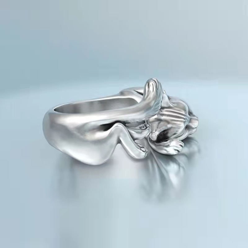 Simple Style Cat Alloy Plating Open Ring 1 Piece